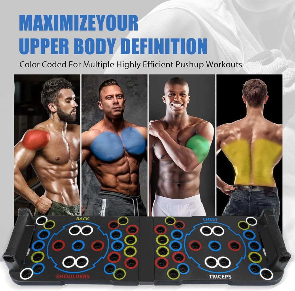 56-in-1 Push Up Board, Multi-function Foldable Push Up Bar, Portable Push Up Handles for Floor, Push Up Board, Multi-function Detachable Push Up Bar, Portable Push up Handles for Floor, Gift for Boyfriend