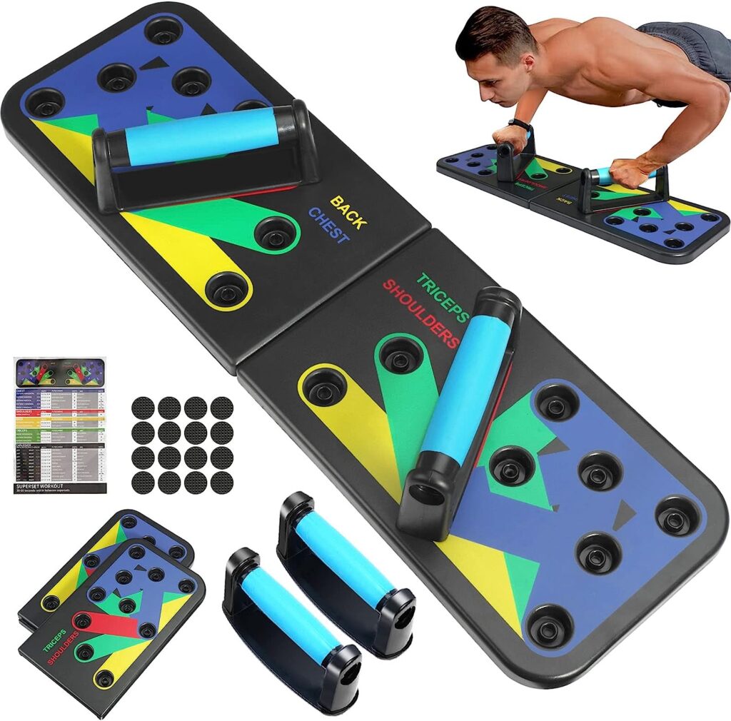 Berleng Push Up Board. 28 in 1 Pushups Fitness Stands, Push Up Handles for Floor,Portable Strength Training Home Gym, at Home Workout Equipment for Man and Women, Gift for Boyfriend