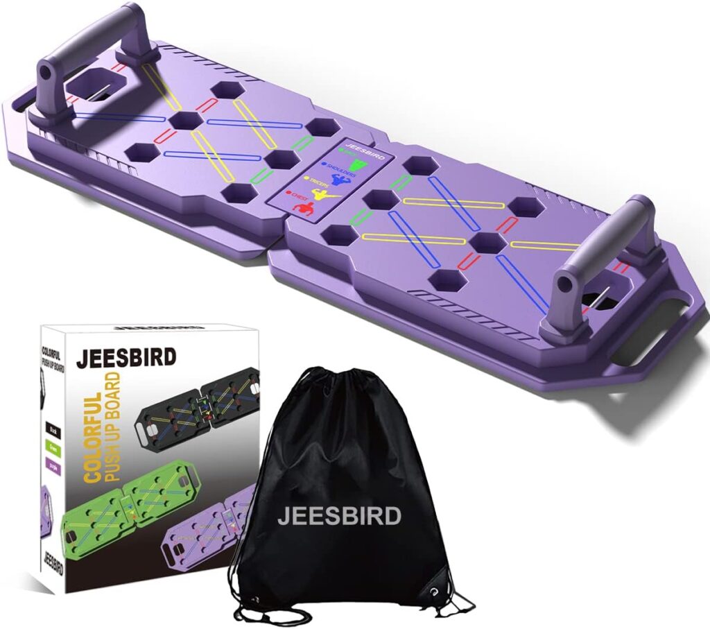 JEESBIRD Push Up Board Fitness, Portable Foldable 18 in 1 Pushups Bar,Push Up Handles for Floor, At Home Workout Equipment,Strength Training for Man and Women
