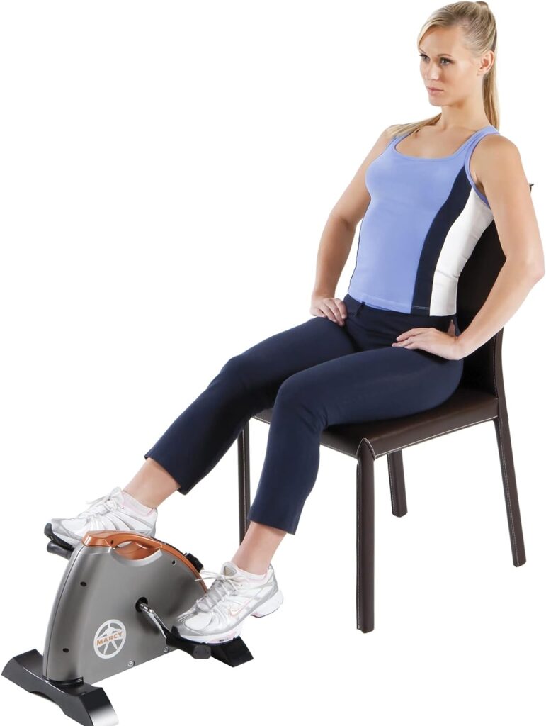 Marcy Cardio Mini Cycle – Portable Cardio Machine with Variable Resistance for Home Gym NS-909