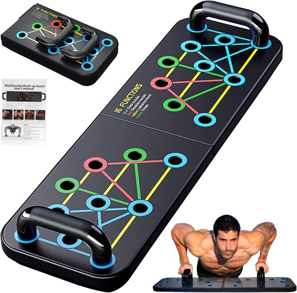Push Up Board, SRIEEM Multi-function Detachable Push Up Bar, Portable Push up Handles for Floor，Portable Home Gym Workout Equipment for Men and Women