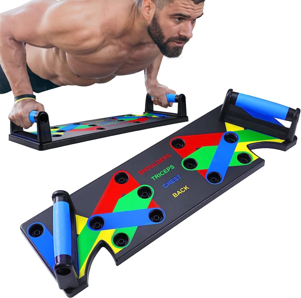 Uota Push Up Board 9 in 1 Home Workout Professional Equipment Pushup Stand for Floor Exercise Grip Chest Back Sholders Arm Abdominal Triceps Muscle Training Fitness
